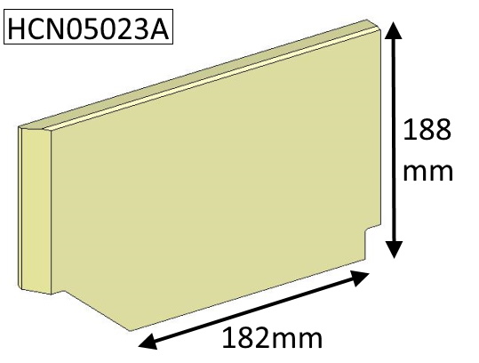 Brick, Side, Lower Left hand - Inset 5 (MKI) - HCN05023A – Hunter Stoves